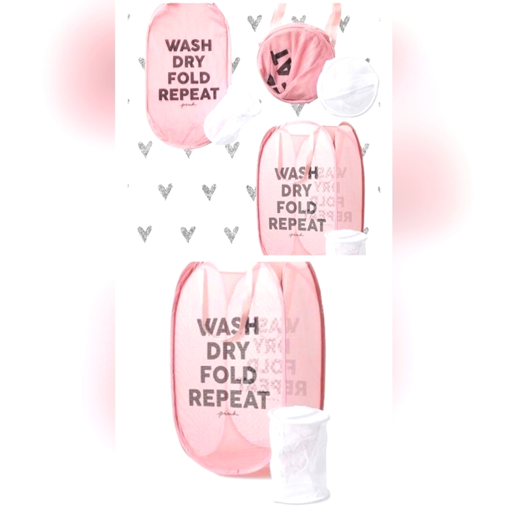 SOLD Nip vs pink laundry hamper AND delicates bag